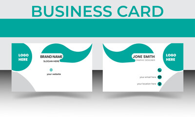 Double-sided creative modern professional business card design template