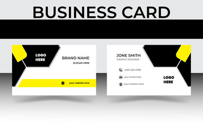 Double-sided creative modern professional business card design template with RGB color