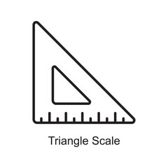 Triangle Scale Outline Icon Design illustration. Art and Crafts Symbol on White background EPS 10 File