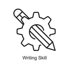 Writing Skill Outline Icon Design illustration. Art and Crafts Symbol on White background EPS 10 File
