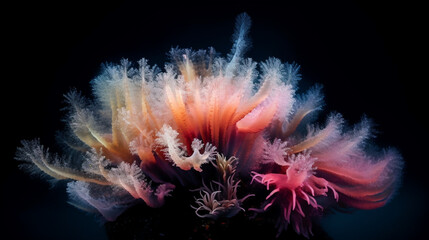 Underwater photography of marine plants. IA generative.