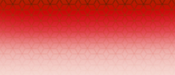 Abstract geometric hexagon pattern red background