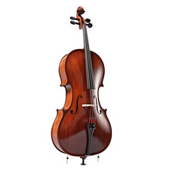 Fototapeta na wymiar Cello musical instruments png file. Transparent background with generative ai