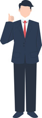 Fototapeta premium Businessman Illustration, man in suit, office worker, employee, we're hiring 