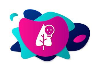 Color Poison flower icon isolated on white background. Abstract banner with liquid shapes. Vector