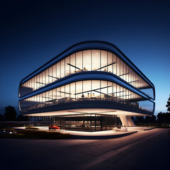 Obraz premium glass office complex