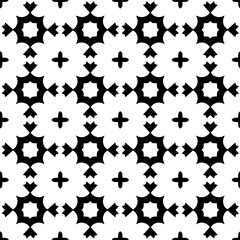 Seamless repeating pattern.  Black and white pattern for web page, textures, card, poster, fabric, textile.
