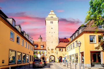 Obraz premium Altstadt, Volkach, Bayern, Deutschland 