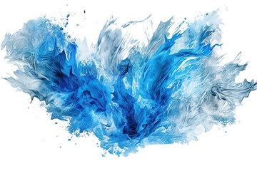 Explosion of fire on white