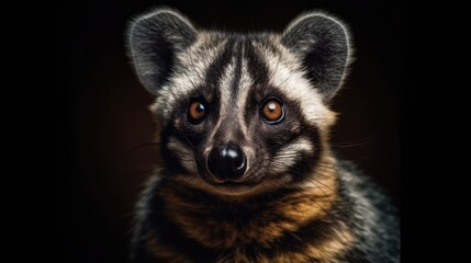 Obraz premium Close up portrait of African Civet in savanna