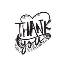 thank you text design vector