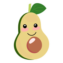 funny avocado with eyes
