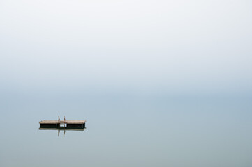 Fototapeta na wymiar floating on the fjord