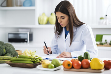 Female nutritionist at her workplace, AI Generated