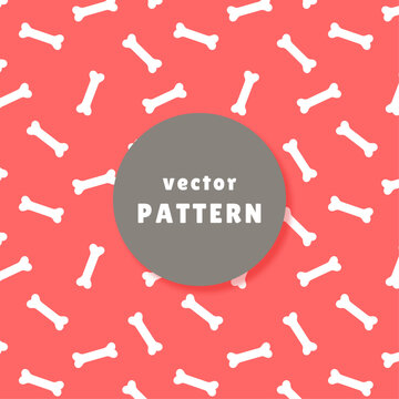 Bones seamless pattern, silhouette vector illustration