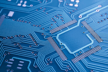 printed circuit board. layout of tracks.