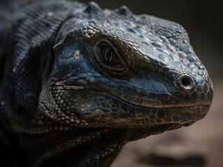 Fototapeta premium close up portrait of a iguana