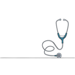 stethoscope on white