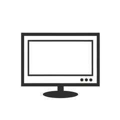 lcd monitor isolated on white