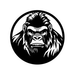 Fototapeta premium Gorilla face logo vector illustration