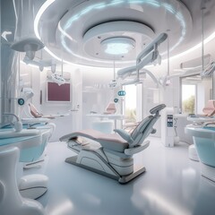 Inside a dental clinic created with Generative AI