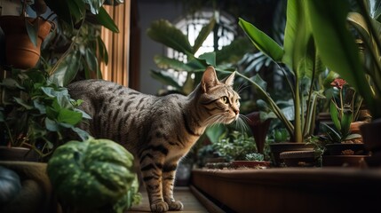 Serengeti's Playful Hunt in an Indoor Jungle