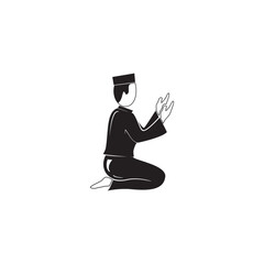 praying icon symbol sign vector