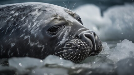 Baby Elephant Seal's First Call in the Antarctic