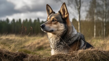 Swedish Vallhund's Herding Display in the Nordic Countryside