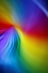 Las líneas de luz  con colores difuminados en bokeh producen un diseño en líneas curvas y ondas multicolor formando un hermoso diseño abstracto multicolor para fondos de pantalla - obrazy, fototapety, plakaty