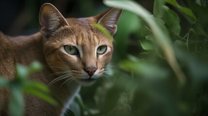 Chausie's Stealthy Stalk in an Urban Garden