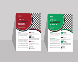 Corporate creative colorful business flyer template design, Creative professional a4 flyer vector template design, flier mockup in bright colors flyer template colorful gradient geometric shape.