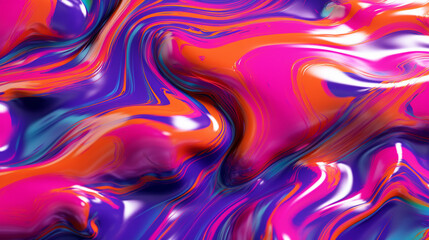 Neon multicolor metallic liquid background. IA generative.

