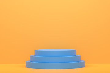 Abstract scene or podium for product showcase on monochrome background.