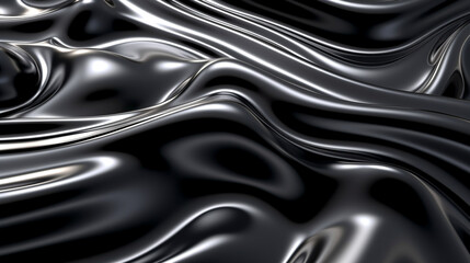 Neon black metallic liquid background. IA generative.
