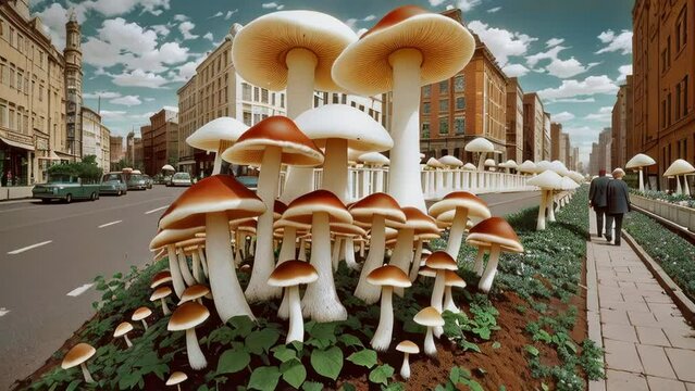 Magic mushrooms travel back in time, a.i. generated