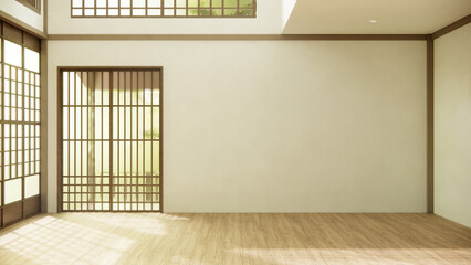 Obraz premium Nihon room design interior with door paper and wall room japanese style.