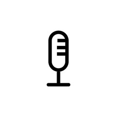 Record Microphone vector icon. Symbol microphone for website. Retro microphone illustration for mobile app. Pictogram microphone. Minimalistic icon. Sound concept