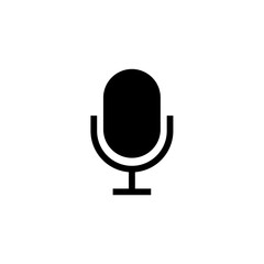 Record Microphone vector icon. Symbol microphone for website. Retro microphone illustration for mobile app. Pictogram microphone. Minimalistic icon. Sound concept