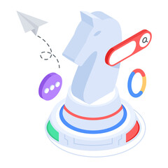 Get a 3d icon of social attraction 