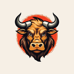Bull Logo Design Bull Vector