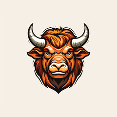Bull Logo Design Bull Vector