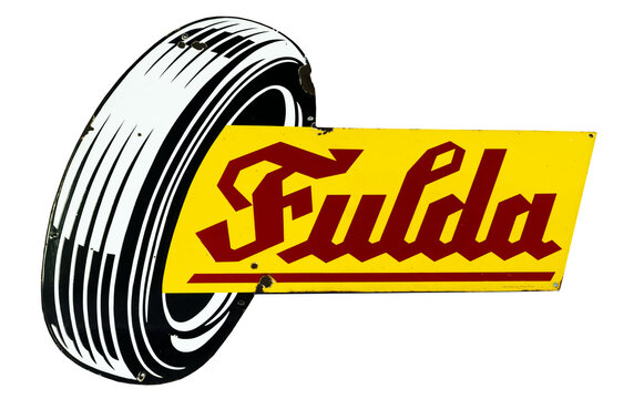 Antique Fulda tires advertising, PNG