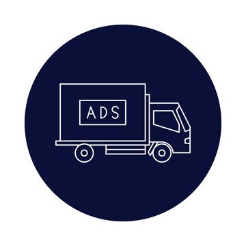 ads, car, pickup van, car ads icon