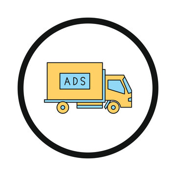 ads, car, pickup van, car ads icon