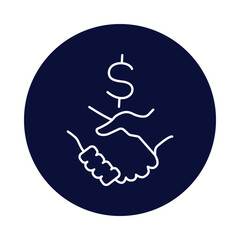 money, deal, dollar, hand, hand shake, business deal icon