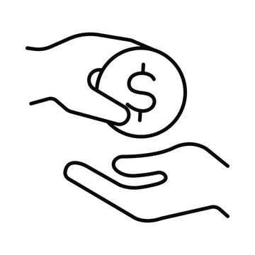 money, hand, hand over, money hand over icon