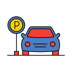 car, parking, parking sign, road sign, parking area, car parking icon