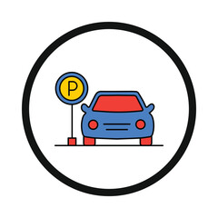 car, parking, parking sign, road sign, parking area, car parking icon
