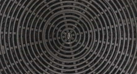 background black abstract circular maze